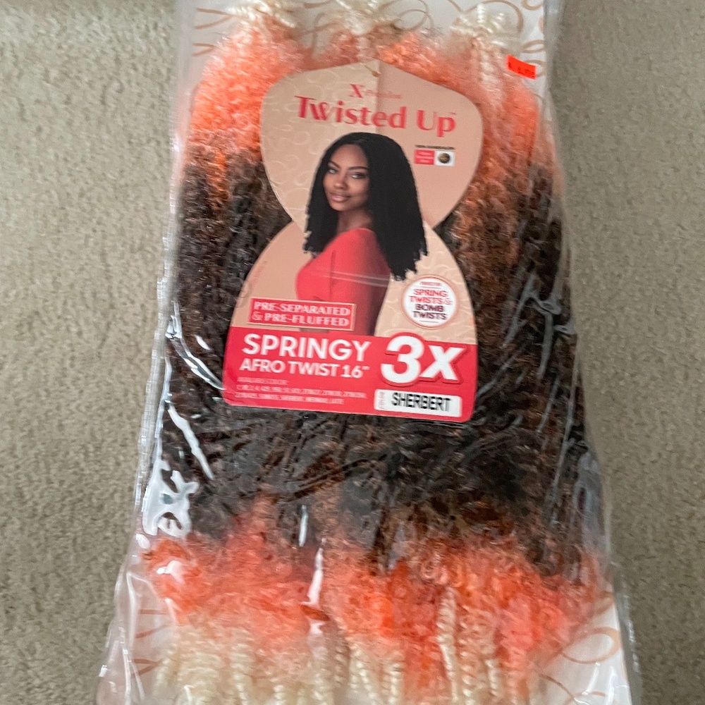 X-Pression Twisted up Springy Afro Twist - Sherbert